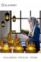 زينة رمضان الفاخرة مع أضواء LED ذهبية 20×16 سم - 4