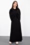 Black Zippered Crop Jacket Zero Sleeve Girls' Dress Set 23409 - 6