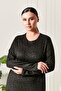 Women's Plus Size Collar Stone Embellished Combed Cotton Dress - 6