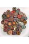 100PCS 25mm 50/100PCS Vintage Painted Printed Wooden Butt -15mm 20mm 25mm DIY Craft Accessories Hand - 2