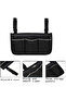 black Wheelchair Beach Chair Side Bag With Reflective Strip Arm Rest Pouch For Most Walking Wheels A - 4