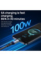 كابل شحن سريع USB-C 100 واط 6 أمبير بطول 2 متر مع شاشة LED وإيقاف تشغيل تلقائي ذكي، سلك شحن مضفر من النايلون - 3
