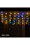 EU plug 220V 6M 6m-12m LED Icicle Fairy Lights Outdoor String Lights Christmas Garland For New Year