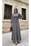 Women's Turtleneck Knit Modest Dress with Cardigan