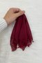 Burgundy Crystal Glass Beaded Bride Groom Handkerchief, 10 Pieces, Wedding Henna Circumcision Engagement Halay Bridesmaid Gift - 2