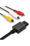 black 1.8m AV Cable Composite Video Cord 6 Feet Line Compatible with Nintendo 64/N64/GameCube/SNES T - 8