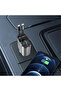 شاحن سيارة أسود 4 في 1 بقوة 120 وات، محول ولاعة سجائر السيارة قابل للسحب، كابل شحن سريع USB من النوع C - 2