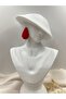 Red Modern Drop Earrings – Minimalist, Elegant, and Eye-Catching Design - 3