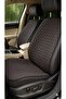 Car Seat Cover Cushion with Back Support Red Stitching Classe Elegance Front Double + Rear Seating Set