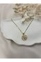 Gold Color Sparkling Sun Figured Necklace – Elegant, Shiny and Modern Design - 2