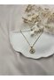 Gold Color Sparkling Sun Figured Necklace – Elegant, Shiny and Modern Design - 6