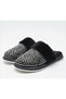 Women's House Slippers with Furry Inside, Stone Pattern and Non-Slip Sole