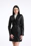 7406 Genuine Leather Women's Trench Coat - 3