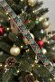 Luxury Woven Red Green Plaid Christmas Ribbon |   Glitter Snowflake Patterned Decorative Ribbon 25X10M - 4