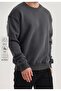 Men's Solid Basic Circular Neck Sweatshirt - 4