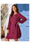 Rochie lungă din chiffon cu mânecă lungă și volan - 3