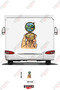 Nature Visual Caravan Sticker Coating with Compass