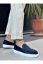 Aba0241 Laceless High Sole Black White Sole Leather Men's Shoes