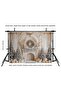 Bembeyaz Winter Tale Golden Christmas with Fireplace Photo 200X150Cm Studio Background - 2