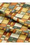100% Cotton Satin Patchwork Fabric – 155X100 cm – Autumn Squares Pattern - 3