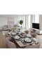 Smoked Snail Model Jute American Dinnerware Set – 8 Pieces Including Placemats, Runner, and Bread Basket - 2