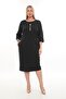 Necklace and Eyelet Detailed Dress Ets7252