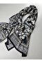 Luxury Voile Silk Shawl Hijab Foulard Scarf Shawl Ethnic Pattern 70 X 180 cm - 2