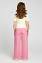 High-Waist Wide-Leg Palazzo Girls' Jeans Trousers Adjustable Waist - 2