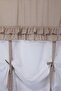 Country Style Pot Curtain Double Ruffled - Compatible with Curtain Rod and Rustic - 5