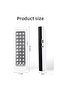 WD-823AD مصباح طوارئ LED قابل لإعادة الشحن مزود بـ 30 مصباح LED SMD وشحن مزدوج بالتيار المتردد/المستمر ومقبض - 6