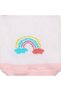 Girl's White Pink Rainbow Patterned Booties Socks - 2