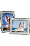 Picture Frame, 4 Pack 8x6 Glass Photo Frames, Silver Glitter Rectangular