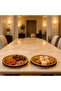 Jute Tray Set Natural Woven Serving and Decorative Trays with Black Border Round - 7