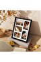 Photo Frame Collage 5-Photo 4x6 Rustic Wood Frame, Wall or Tabletop (Black) - 2