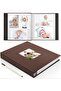 Large Linen Photo Album Scrapbook with Window, 28cm x 27cm, 40 Pages