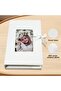 Linen Photo Album, Top Loader Vertical Picture Album (White 4x6'') - 2