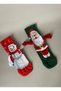 New Year's Special Set of 2 Holding Hands Socks – Snowman & Santa Claus New Year's Socks - 7