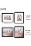5 Pack 8x10 Photo Frames (5x7 with Mat or 8x10 without Mat) - Black - 5