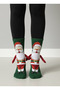 New Year's Special Set of 2 Holding Hands Socks – Snowman & Santa Claus New Year's Socks - 4