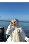 Luxury Voile Silk Shawl Hijab Foulard Scarf Shawl Floral Pattern 90 X 180 - 2