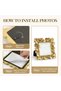 4x4 Vintage Gold Leaf Picture Frame - Ornate Resin with Glass Front (Tabletop) - 5