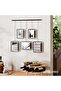 Exhibit Picture Frame Gallery Set Adjustable Collage Display for 5 Photos, Black - 2