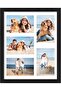 Photo Frame Collage 5-Photo 4x6 Rustic Wood Frame, Wall or Tabletop (Black)