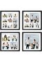 Photo Frame Collage, 4-Piece Black Square Multi Picture Frames