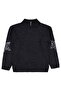 Civil Girl's Starry Stone Printed Cardigan |   Long Sleeve Knitwear |   School Nursery and Daily Use - Black