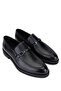 Men's Genuine Leather Black Leather Loafer Shoes - 2