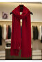 Trend Red Winter Shawl – Soft Texture, Stylish Design with Tassels - 3