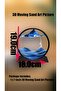 7-inch 3D Moving Sand Art Picture - Deep Sea Blue Sandscape, Round Frame - 7