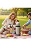 Thermo Stainless Steel Water Bottle, 1.2L, Hot & Cold Insulation, Silver - 2