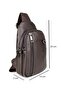 Men's Brown Double Handle Cross Shoulder Bag Body Bag Daily Bag - 3